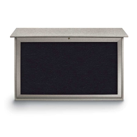 Indoor Enclosed Combo Board,42x32,Bronze Frame/Black Porc & Surf
